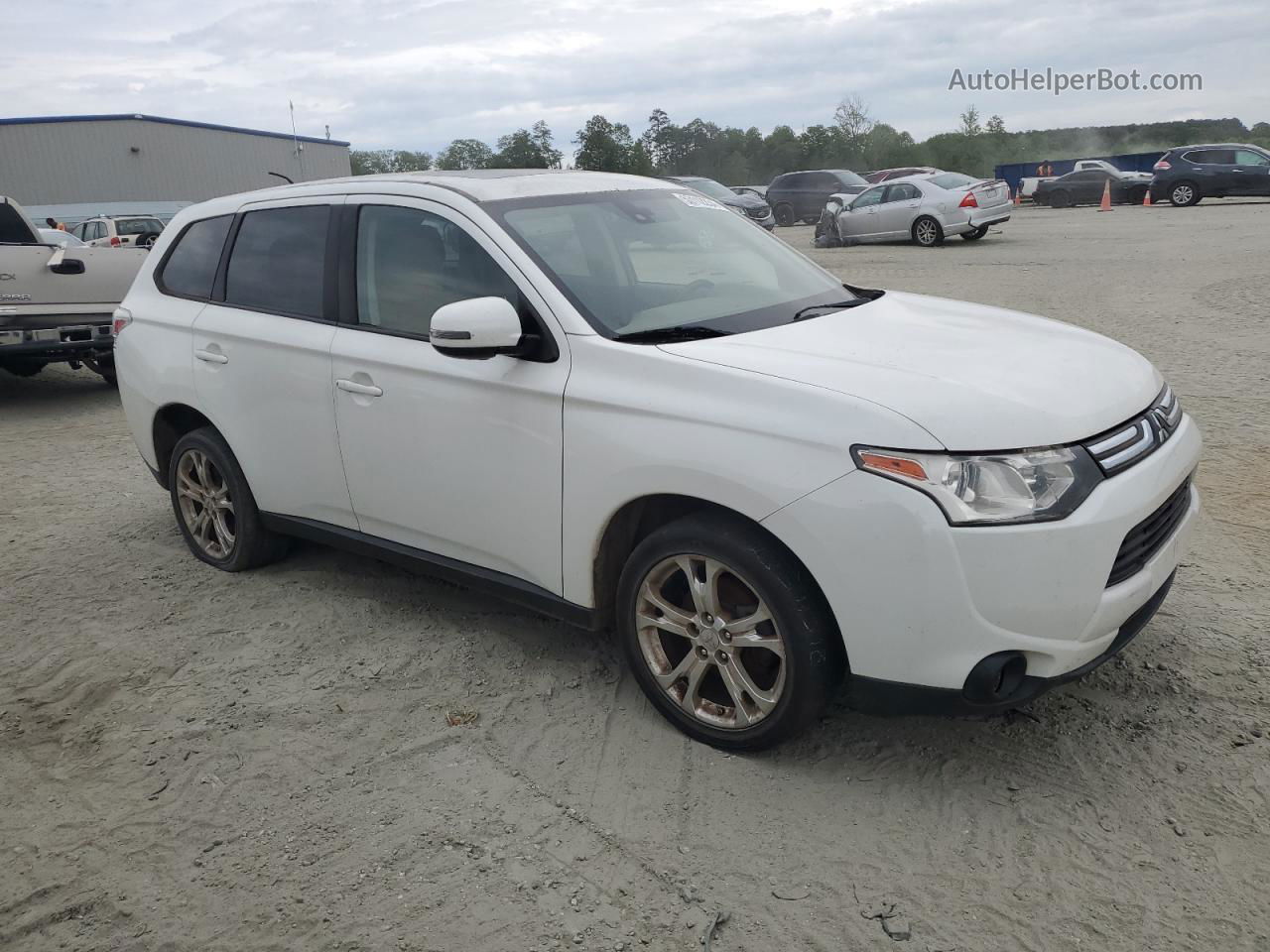 2014 Mitsubishi Outlander Se White vin: JA4AD3A32EZ013526