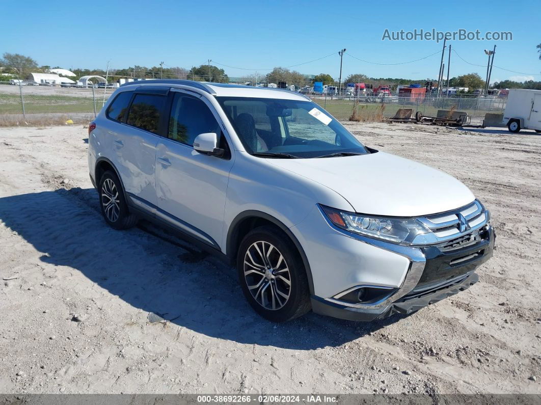 2017 Mitsubishi Outlander Sel White vin: JA4AD3A32HZ038088