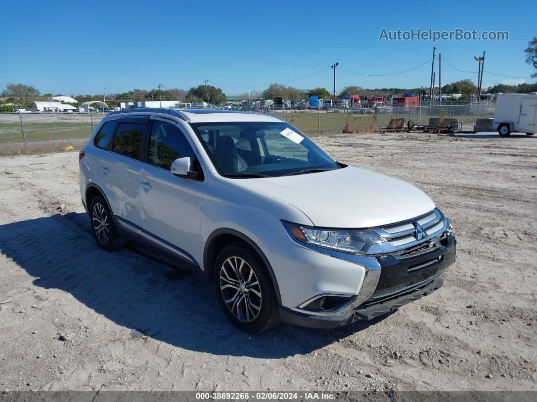 2017 Mitsubishi Outlander Sel White vin: JA4AD3A32HZ038088