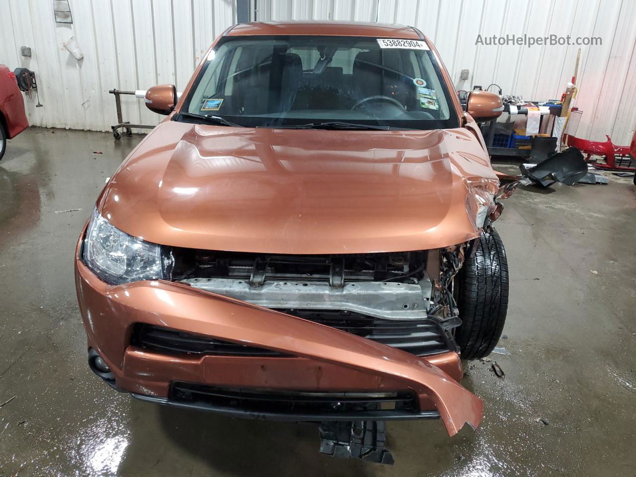 2014 Mitsubishi Outlander Se Orange vin: JA4AD3A33EZ020131