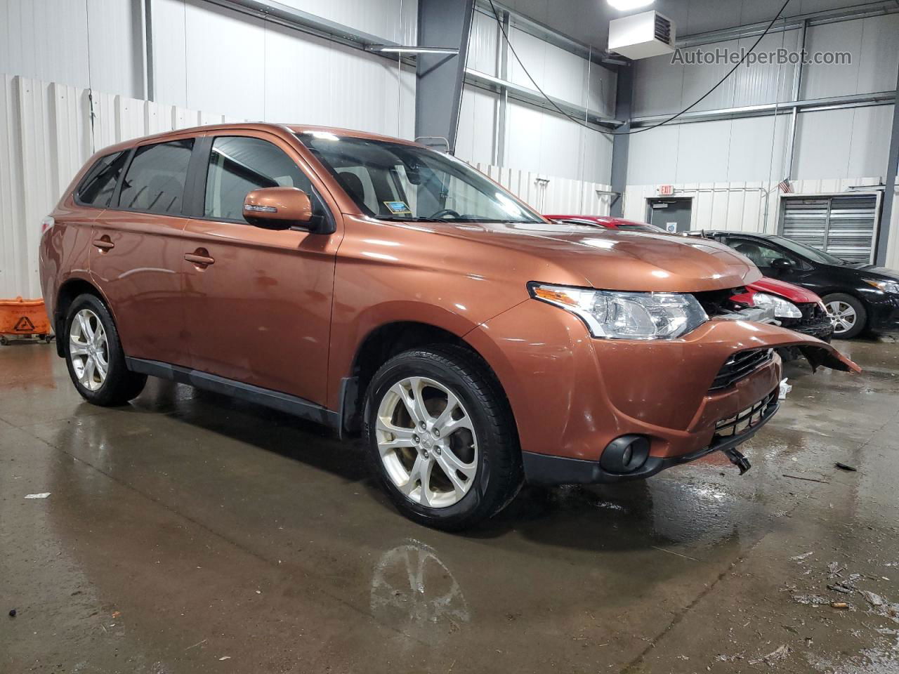 2014 Mitsubishi Outlander Se Orange vin: JA4AD3A33EZ020131