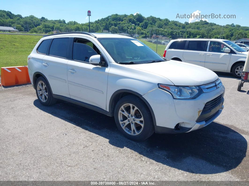 2015 Mitsubishi Outlander Se White vin: JA4AD3A33FZ007526