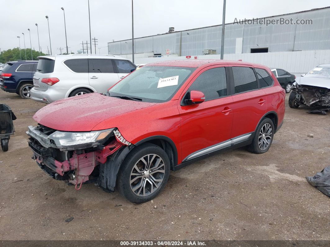 2017 Mitsubishi Outlander Se Красный vin: JA4AD3A33HZ034146