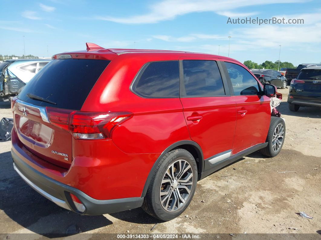 2017 Mitsubishi Outlander Se Красный vin: JA4AD3A33HZ034146