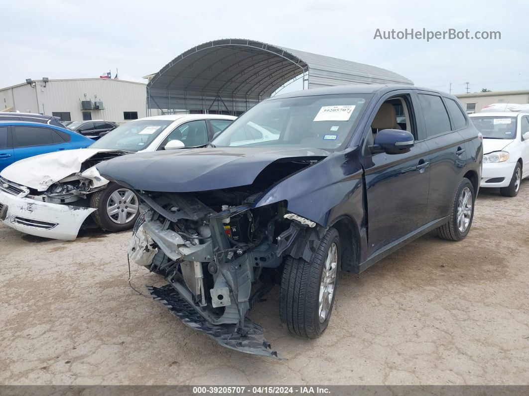 2014 Mitsubishi Outlander Se Синий vin: JA4AD3A35EZ004755