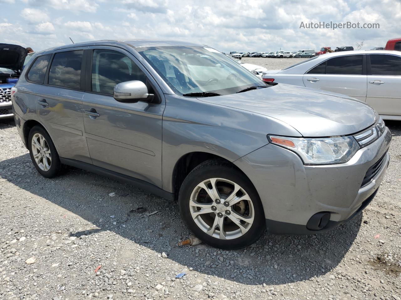 2014 Mitsubishi Outlander Se Серебряный vin: JA4AD3A35EZ018008