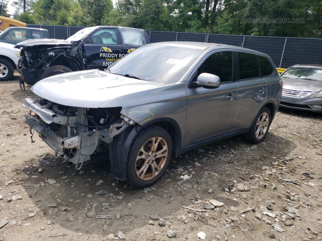 2015 Mitsubishi Outlander Se Gray vin: JA4AD3A35FZ009469