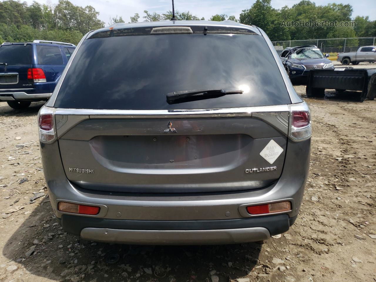 2015 Mitsubishi Outlander Se Gray vin: JA4AD3A35FZ009469