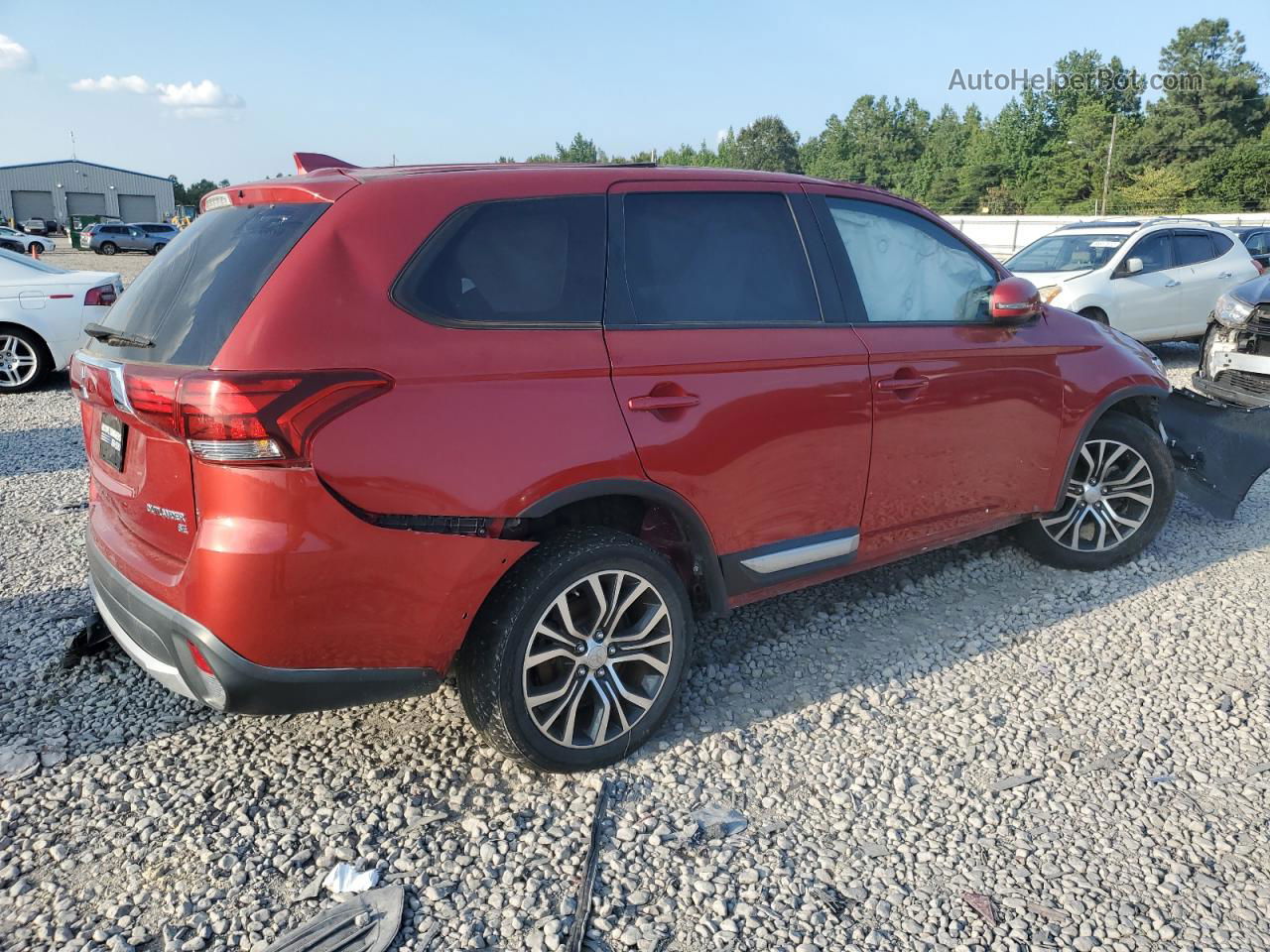 2017 Mitsubishi Outlander Se Красный vin: JA4AD3A35HZ027814