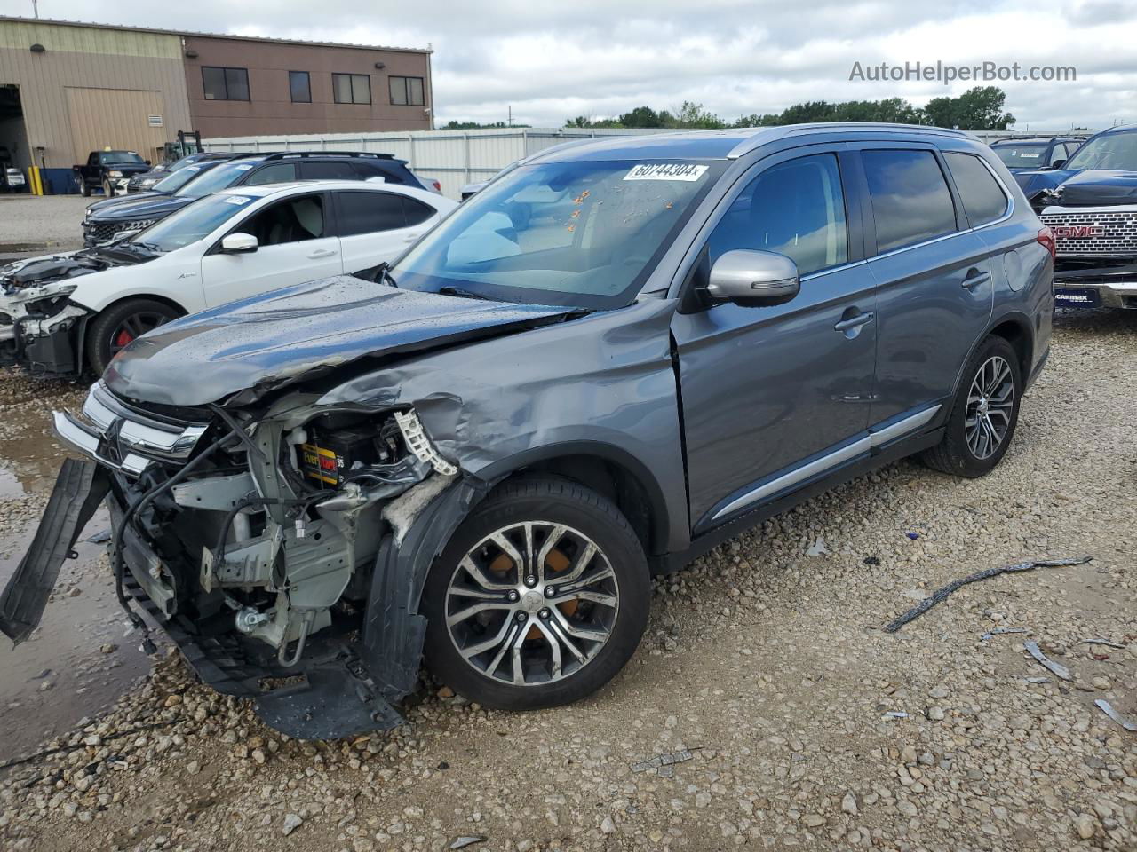 2017 Mitsubishi Outlander Se Gray vin: JA4AD3A35HZ048856