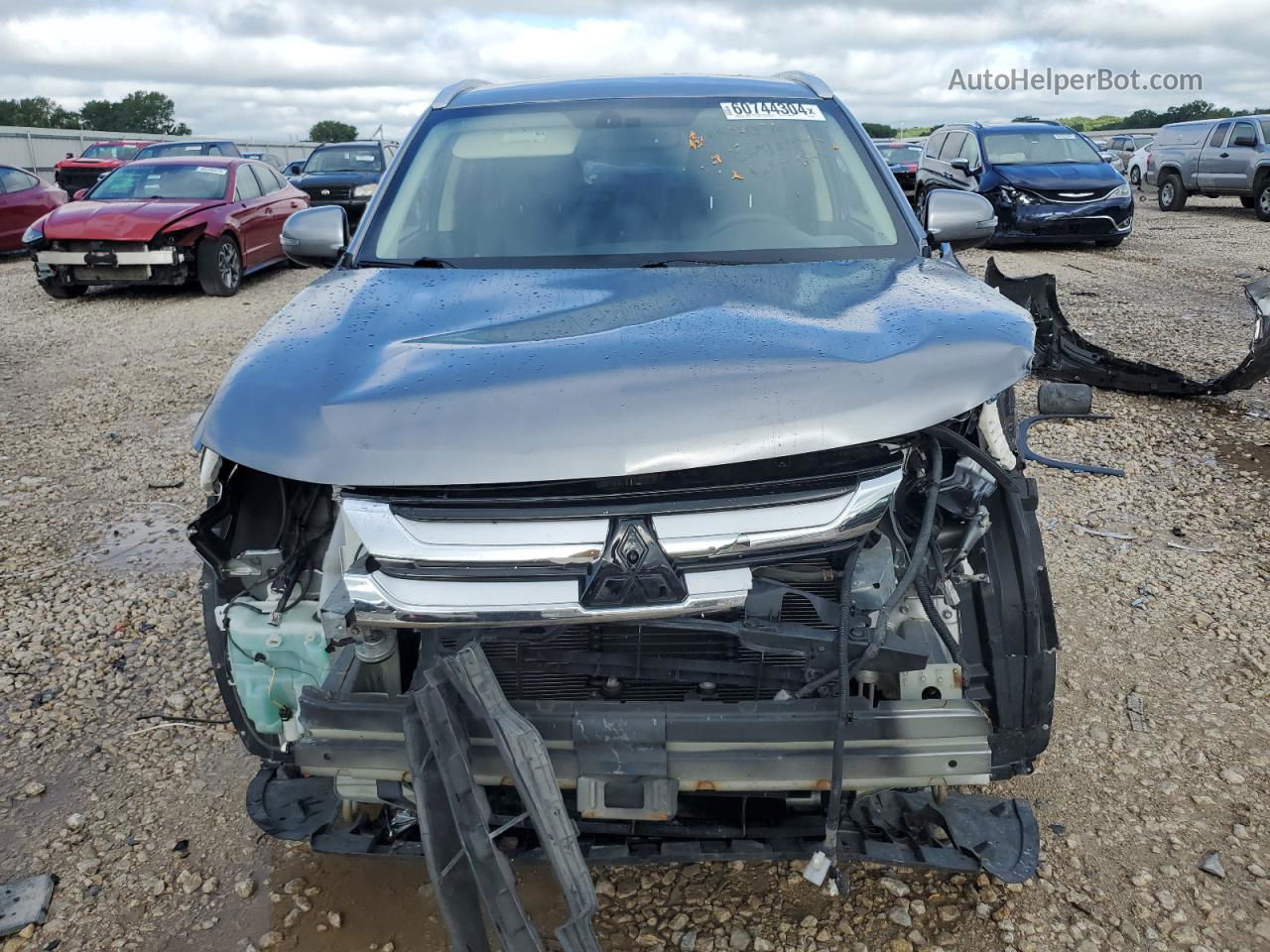 2017 Mitsubishi Outlander Se Gray vin: JA4AD3A35HZ048856