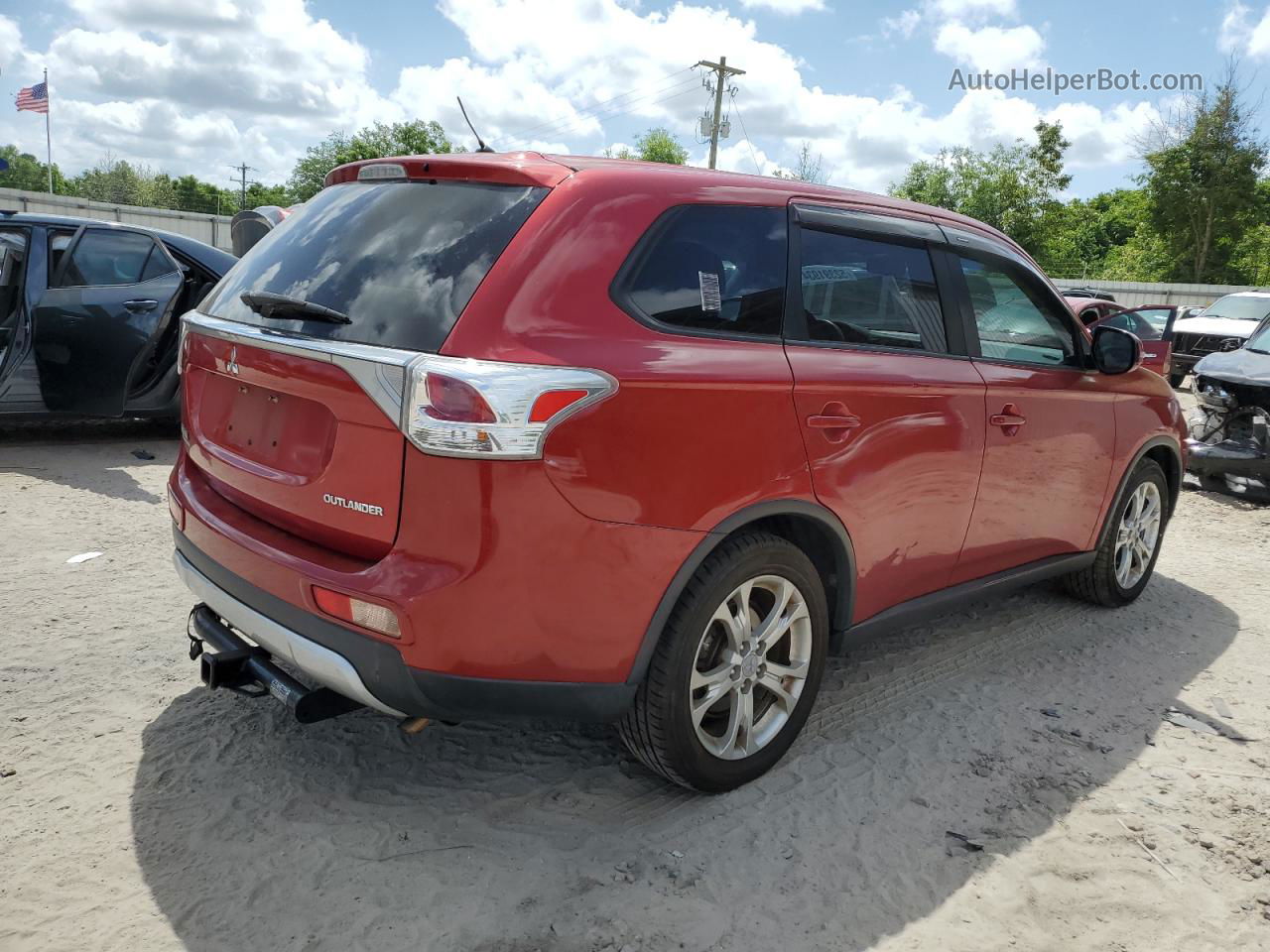 2015 Mitsubishi Outlander Se Красный vin: JA4AD3A36FZ005656