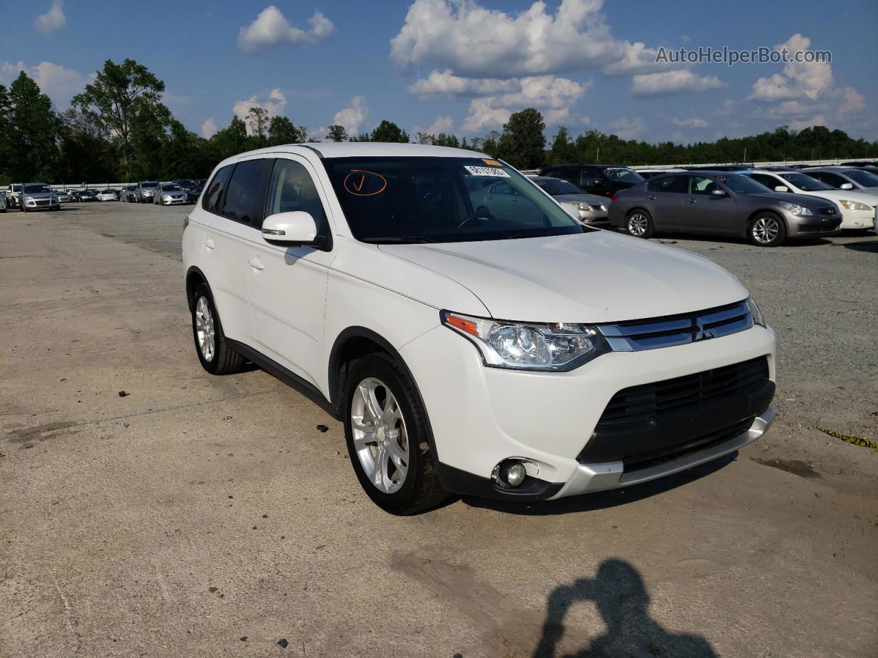 2015 Mitsubishi Outlander Se White vin: JA4AD3A36FZ013174