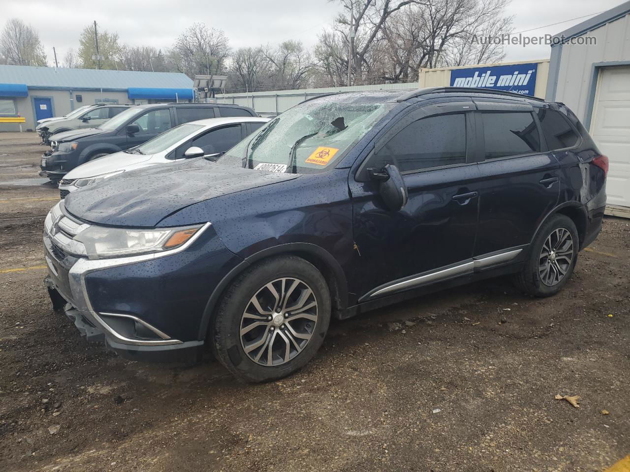 2016 Mitsubishi Outlander Se Blue vin: JA4AD3A36GZ027951