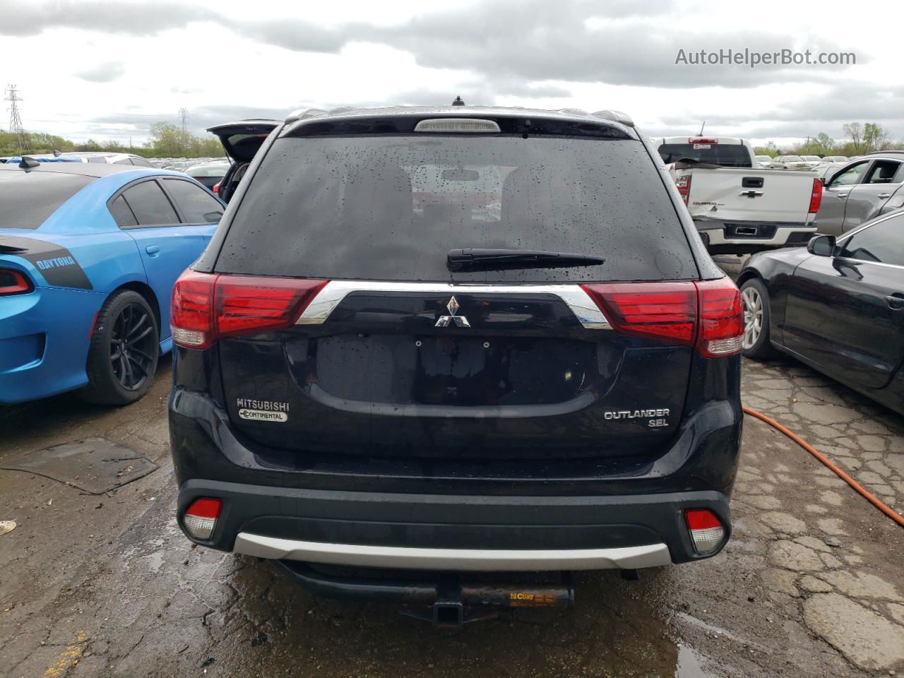 2016 Mitsubishi Outlander Se Черный vin: JA4AD3A37GZ002671