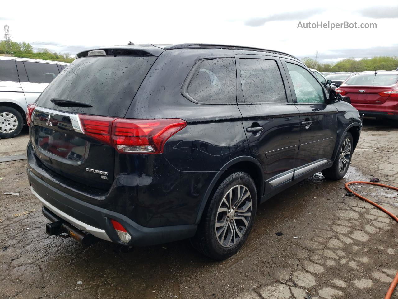 2016 Mitsubishi Outlander Se Черный vin: JA4AD3A37GZ002671