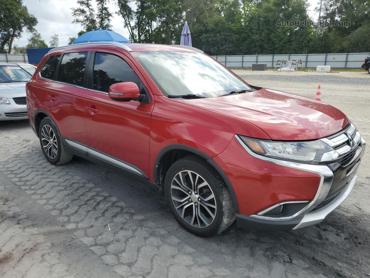 2017 Mitsubishi Outlander Se Красный vin: JA4AD3A37HZ052424