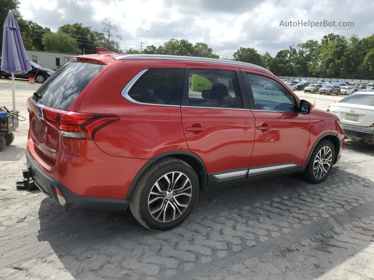 2017 Mitsubishi Outlander Se Красный vin: JA4AD3A37HZ052424