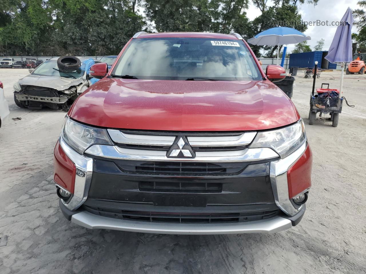 2017 Mitsubishi Outlander Se Red vin: JA4AD3A37HZ052424