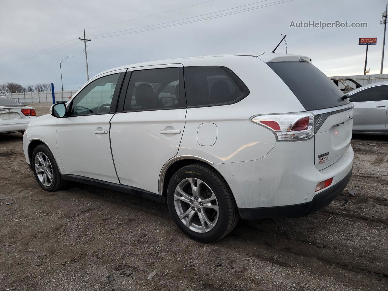 2014 Mitsubishi Outlander Se White vin: JA4AD3A38EZ005446