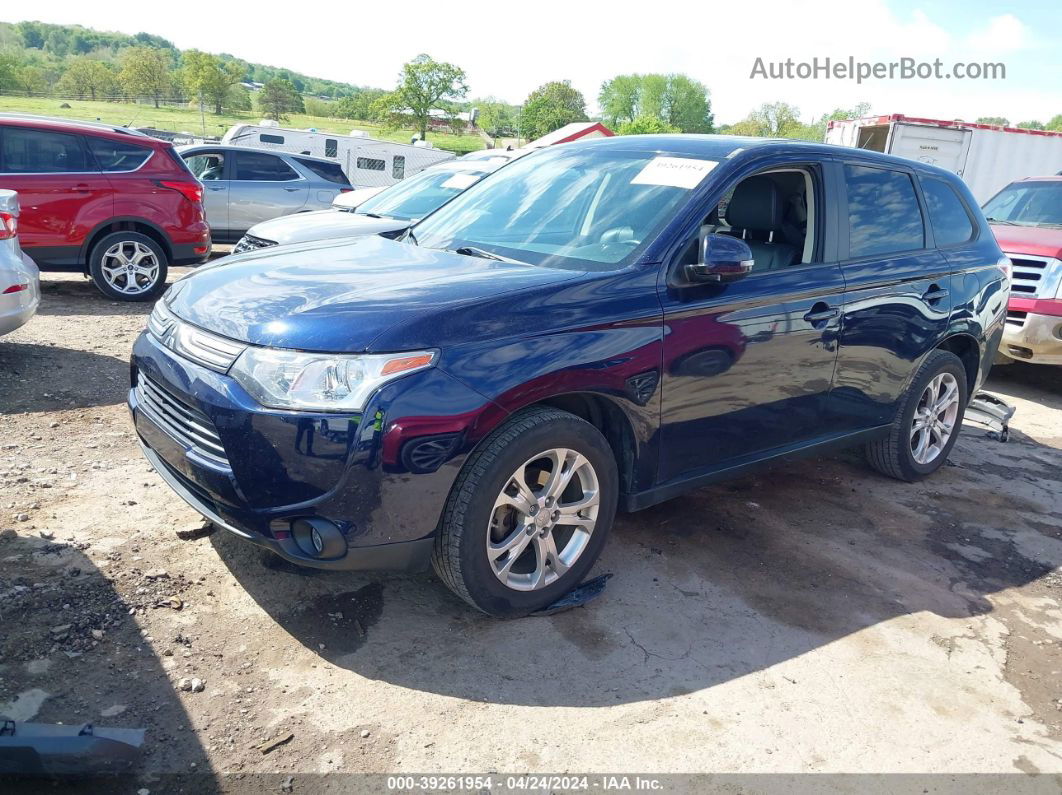 2014 Mitsubishi Outlander Se Blue vin: JA4AD3A38EZ008802