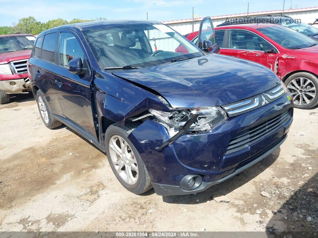 2014 Mitsubishi Outlander Se Blue vin: JA4AD3A38EZ008802