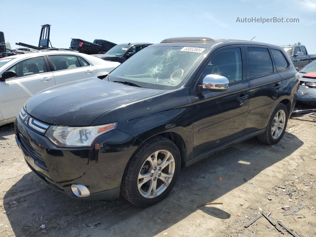 2014 Mitsubishi Outlander Se Черный vin: JA4AD3A38EZ009321