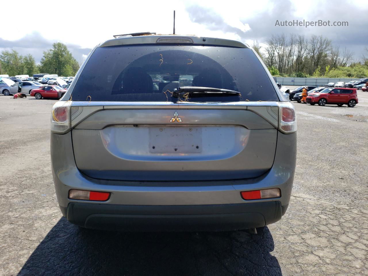 2014 Mitsubishi Outlander Se Серебряный vin: JA4AD3A38EZ018357