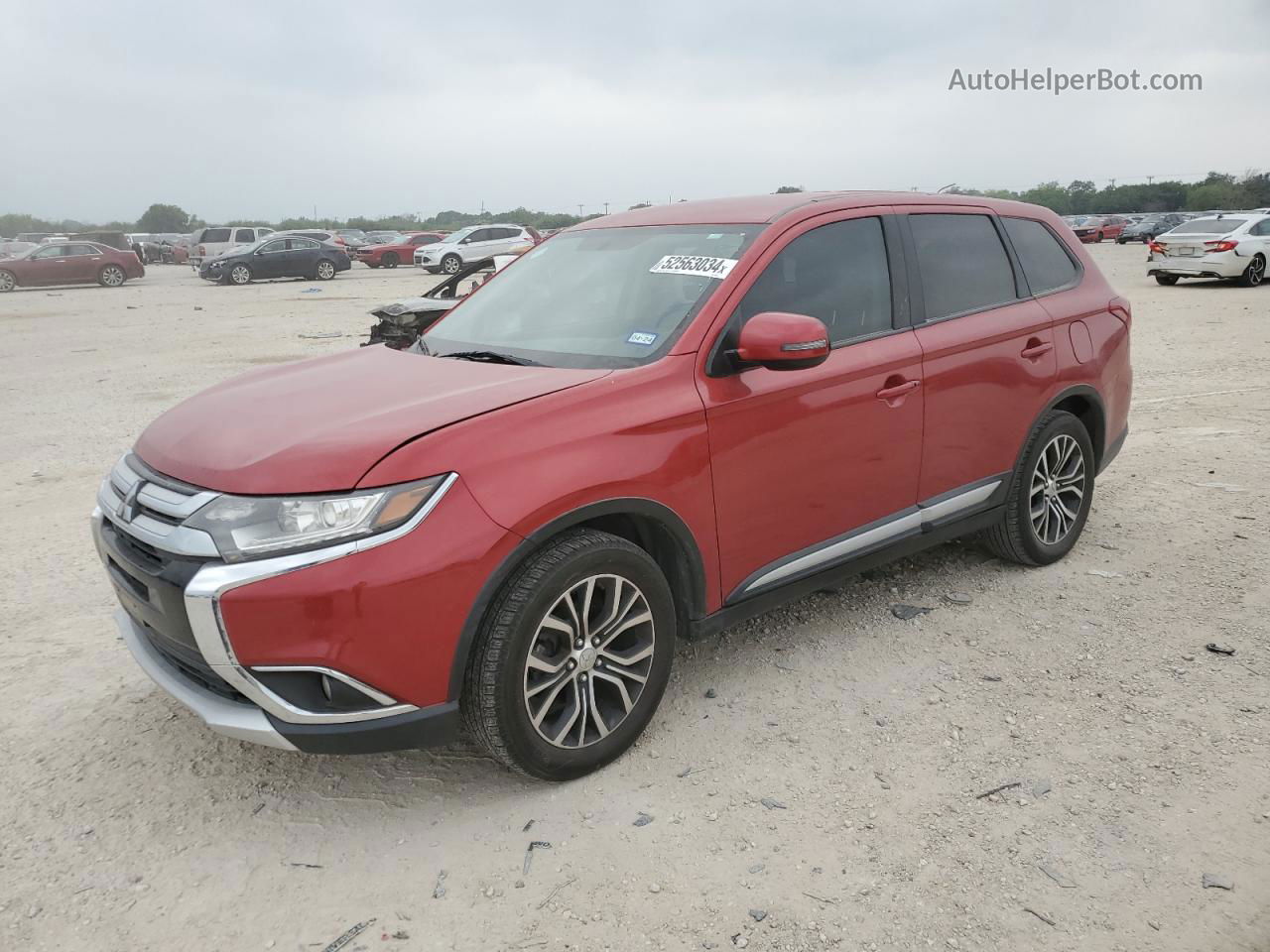 2016 Mitsubishi Outlander Se Бордовый vin: JA4AD3A38GZ000802