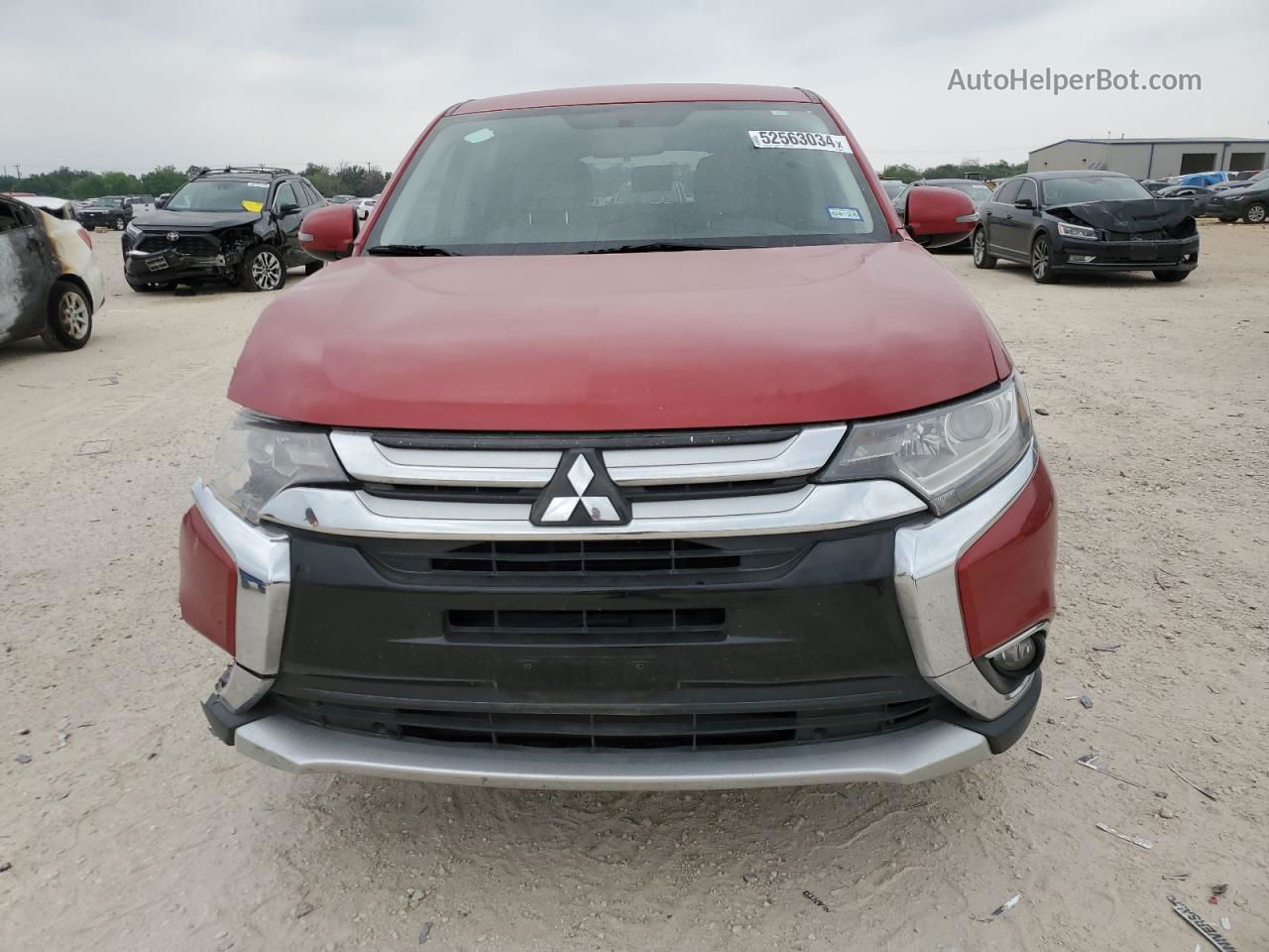 2016 Mitsubishi Outlander Se Burgundy vin: JA4AD3A38GZ000802