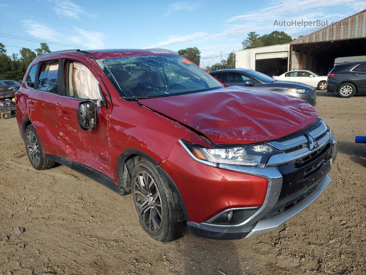 2017 Mitsubishi Outlander Se Красный vin: JA4AD3A38HZ013132