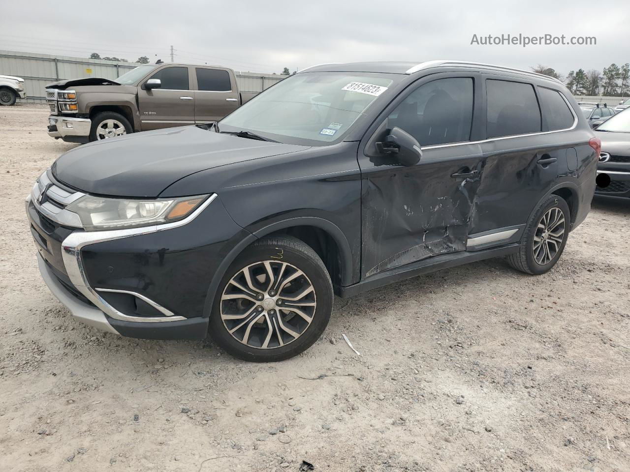 2017 Mitsubishi Outlander Se Черный vin: JA4AD3A38HZ013910