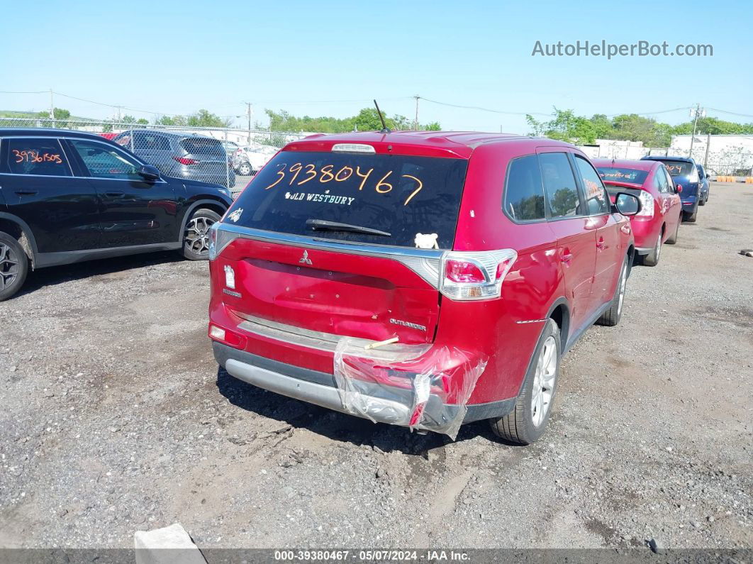 2015 Mitsubishi Outlander Se Красный vin: JA4AD3A39FZ013167