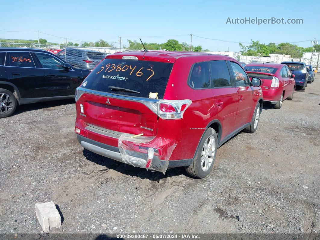 2015 Mitsubishi Outlander Se Красный vin: JA4AD3A39FZ013167