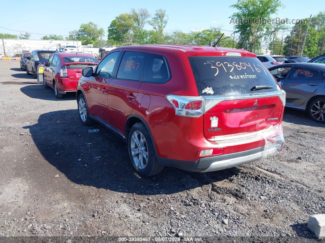 2015 Mitsubishi Outlander Se Красный vin: JA4AD3A39FZ013167