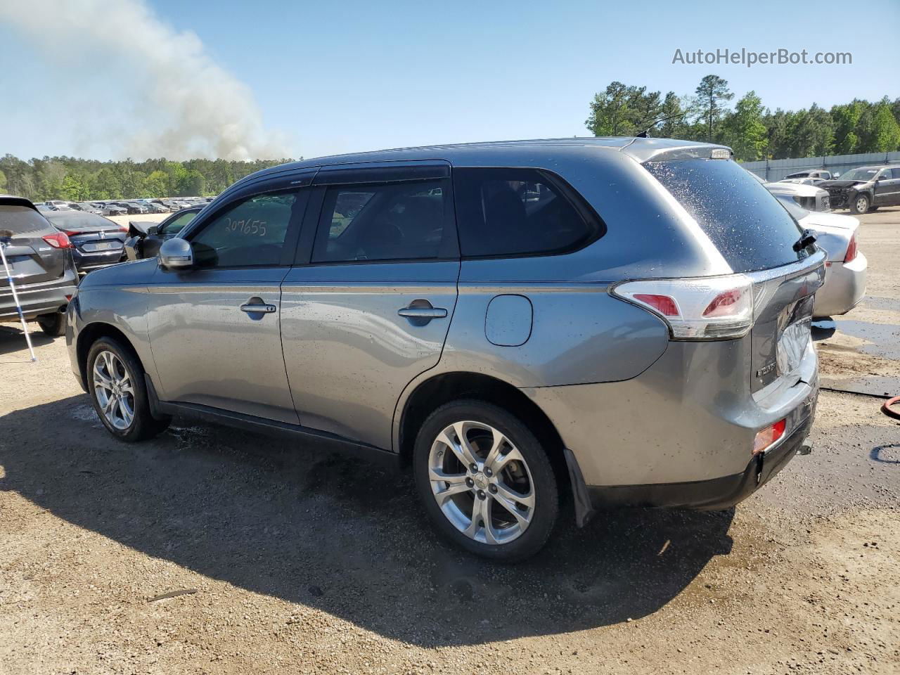 2014 Mitsubishi Outlander Se Gray vin: JA4AD3A3XEZ011281