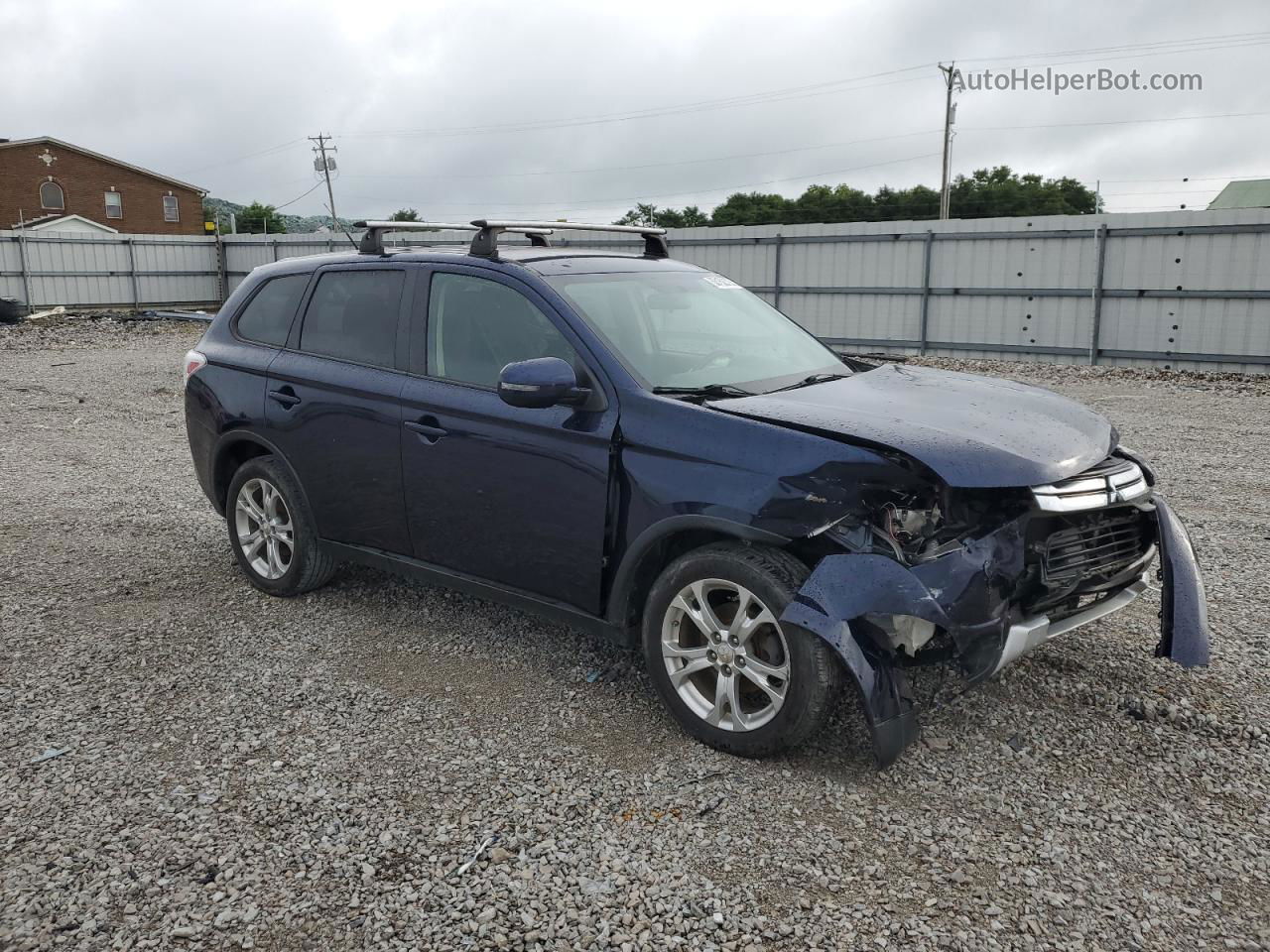 2015 Mitsubishi Outlander Se Blue vin: JA4AD3A3XFZ003022