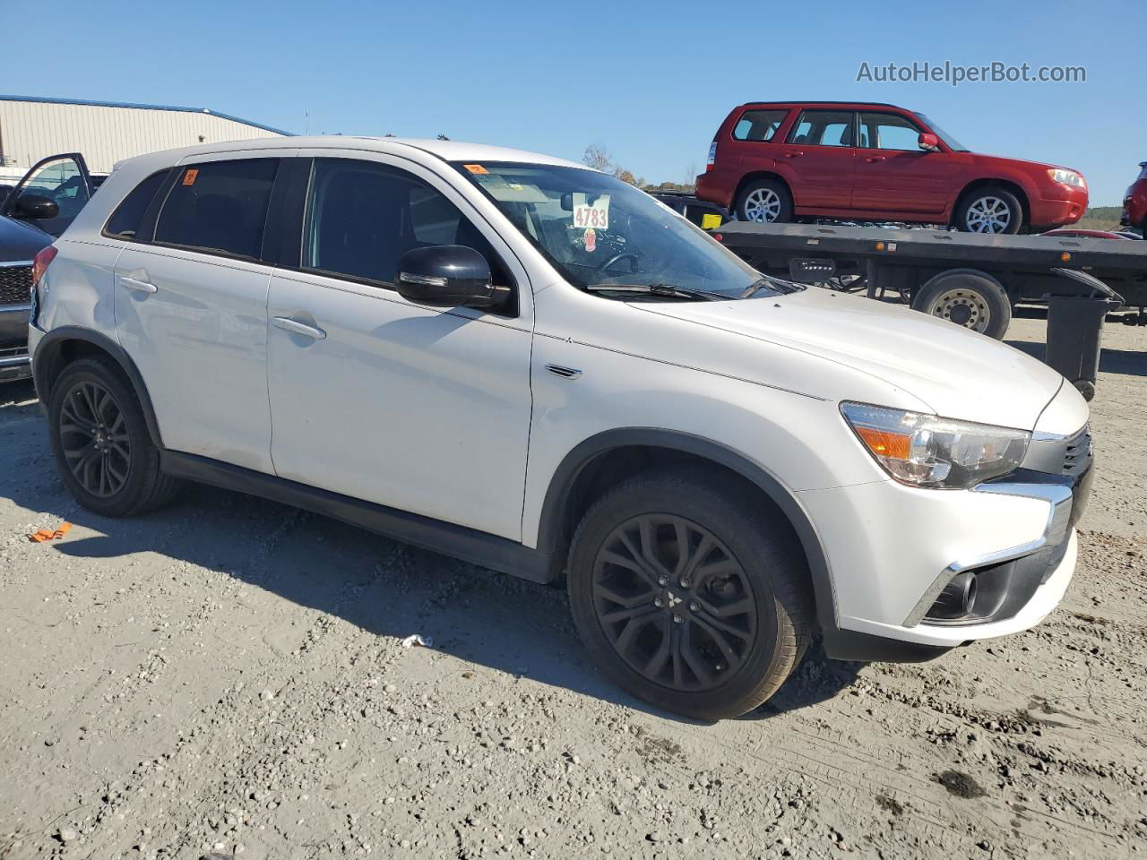 2017 Mitsubishi Outlander Sport Es White vin: JA4AP3AU0HZ033441