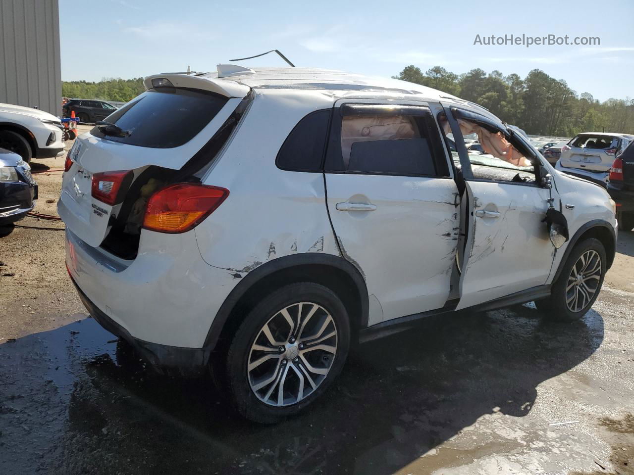 2017 Mitsubishi Outlander Sport Es White vin: JA4AP3AU1HZ002103