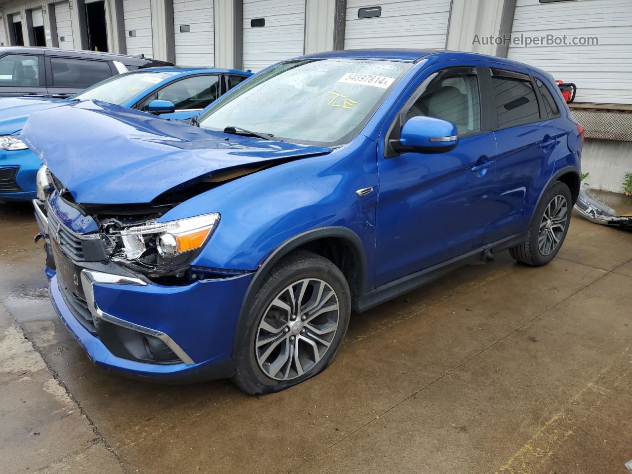 2017 Mitsubishi Outlander Sport Es Blue vin: JA4AP3AU1HZ022349