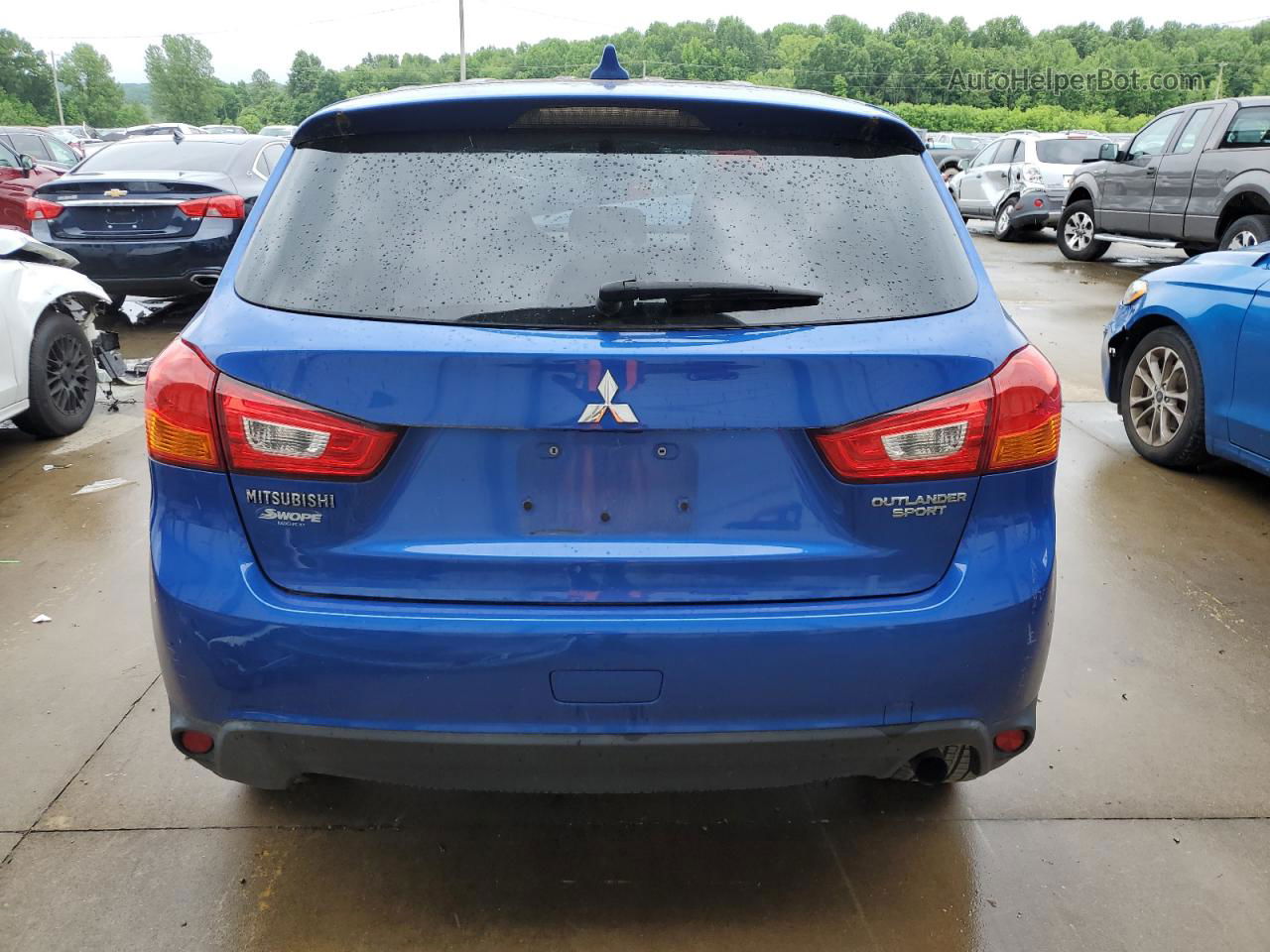 2017 Mitsubishi Outlander Sport Es Blue vin: JA4AP3AU1HZ022349