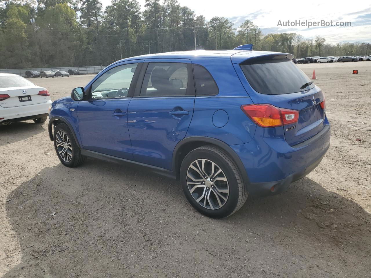 2017 Mitsubishi Outlander Sport Es Синий vin: JA4AP3AU1HZ023677