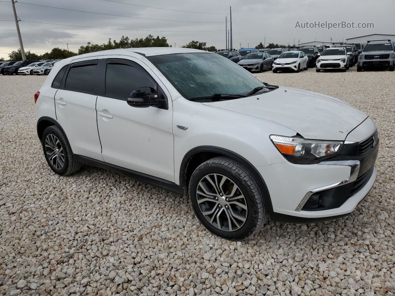 2017 Mitsubishi Outlander Sport Es Белый vin: JA4AP3AU1HZ025753