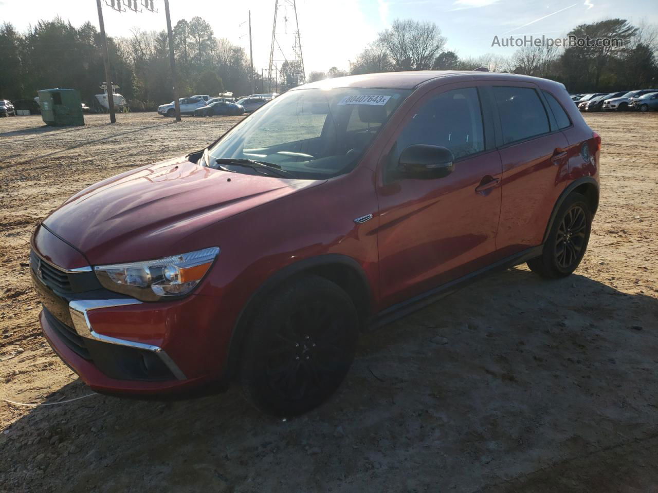 2017 Mitsubishi Outlander Sport Es Красный vin: JA4AP3AU1HZ058767