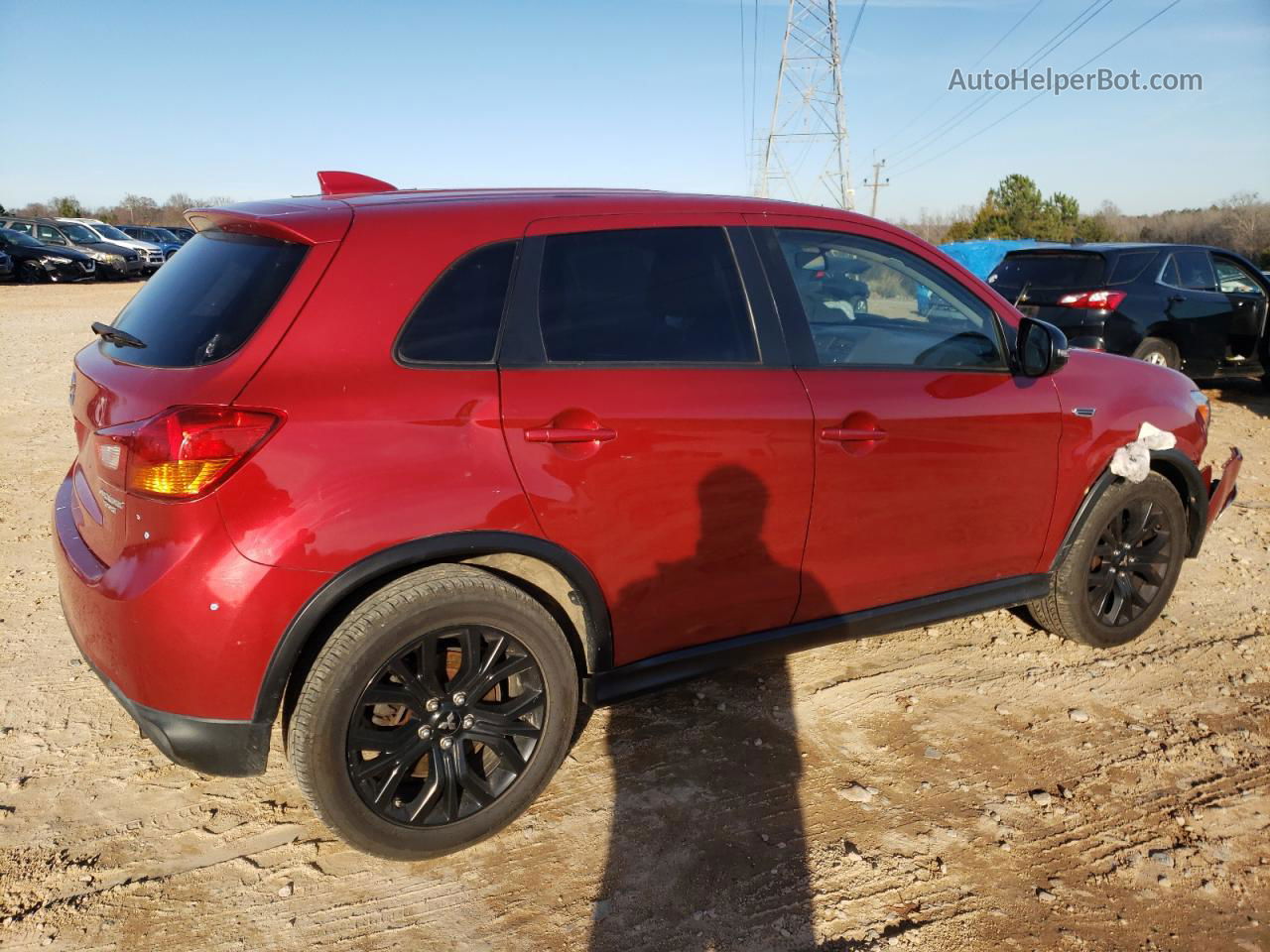 2017 Mitsubishi Outlander Sport Es Красный vin: JA4AP3AU1HZ058767