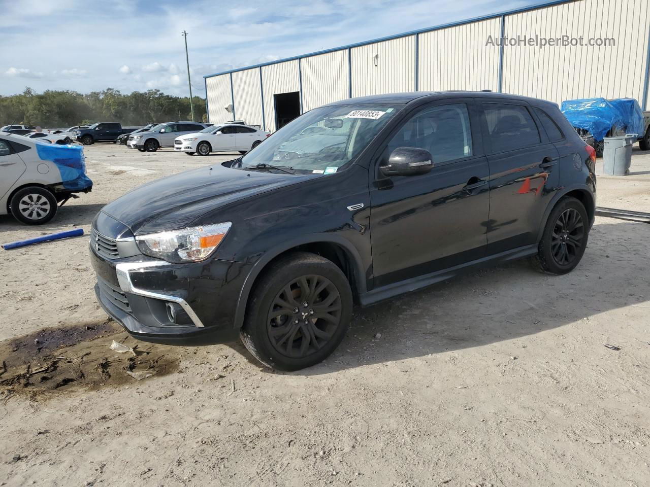 2017 Mitsubishi Outlander Sport Es Черный vin: JA4AP3AU2HZ068241