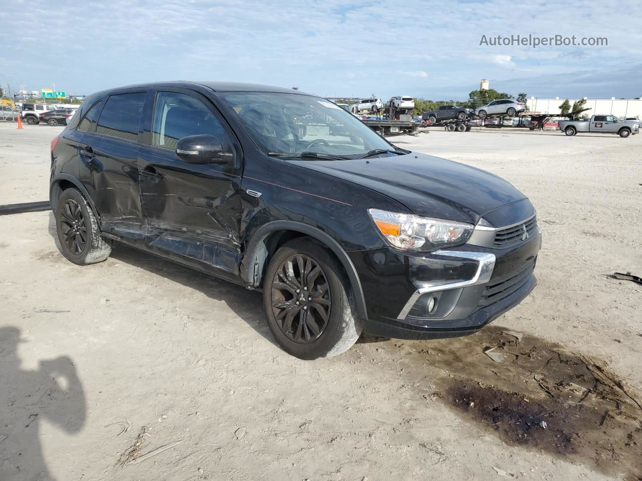 2017 Mitsubishi Outlander Sport Es Черный vin: JA4AP3AU2HZ068241