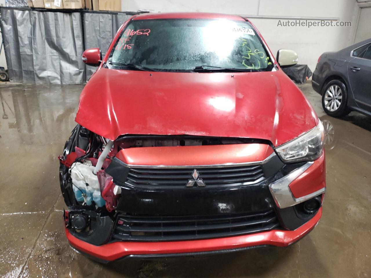 2017 Mitsubishi Outlander Sport Es Красный vin: JA4AP3AU4HZ000345