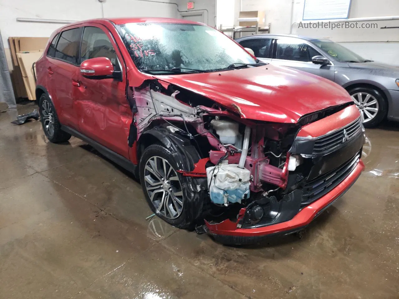 2017 Mitsubishi Outlander Sport Es Красный vin: JA4AP3AU4HZ000345