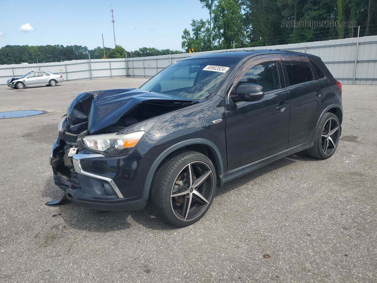 2017 Mitsubishi Outlander Sport Es Черный vin: JA4AP3AU4HZ005805